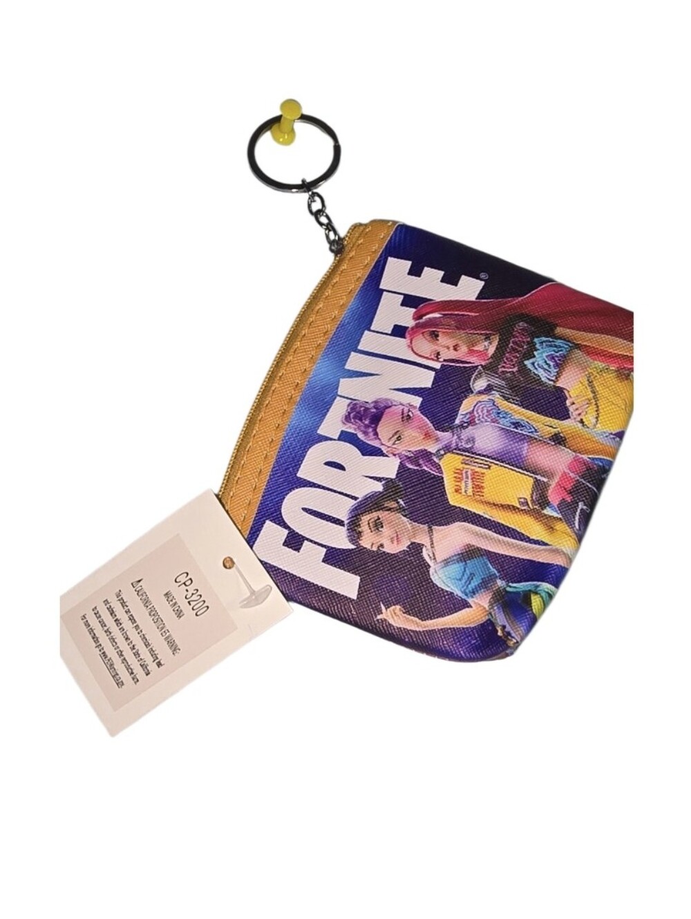Multicolor Zip Coin Purse with Keyring